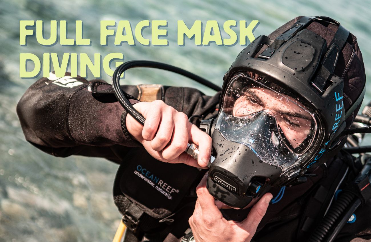 Diver with a Full Face Mask